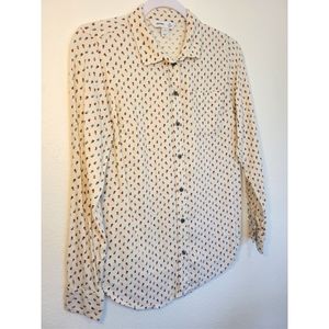 Old Navy Women's Classic Shirt Casual Floral Button Down